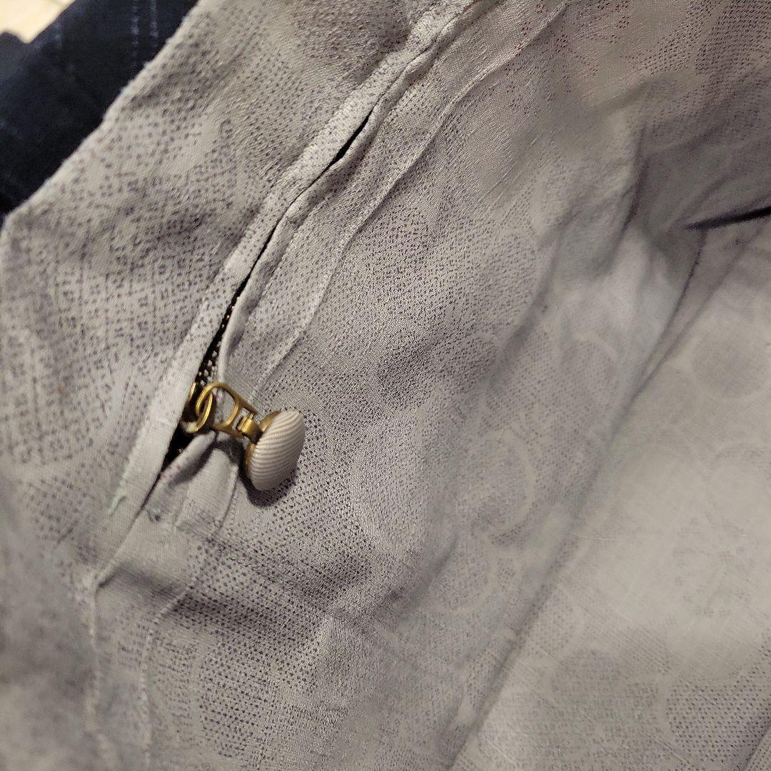 ２way 切り嵌め（きりばめ）名古屋帯リメイク　底大島紬　バッグ㊹