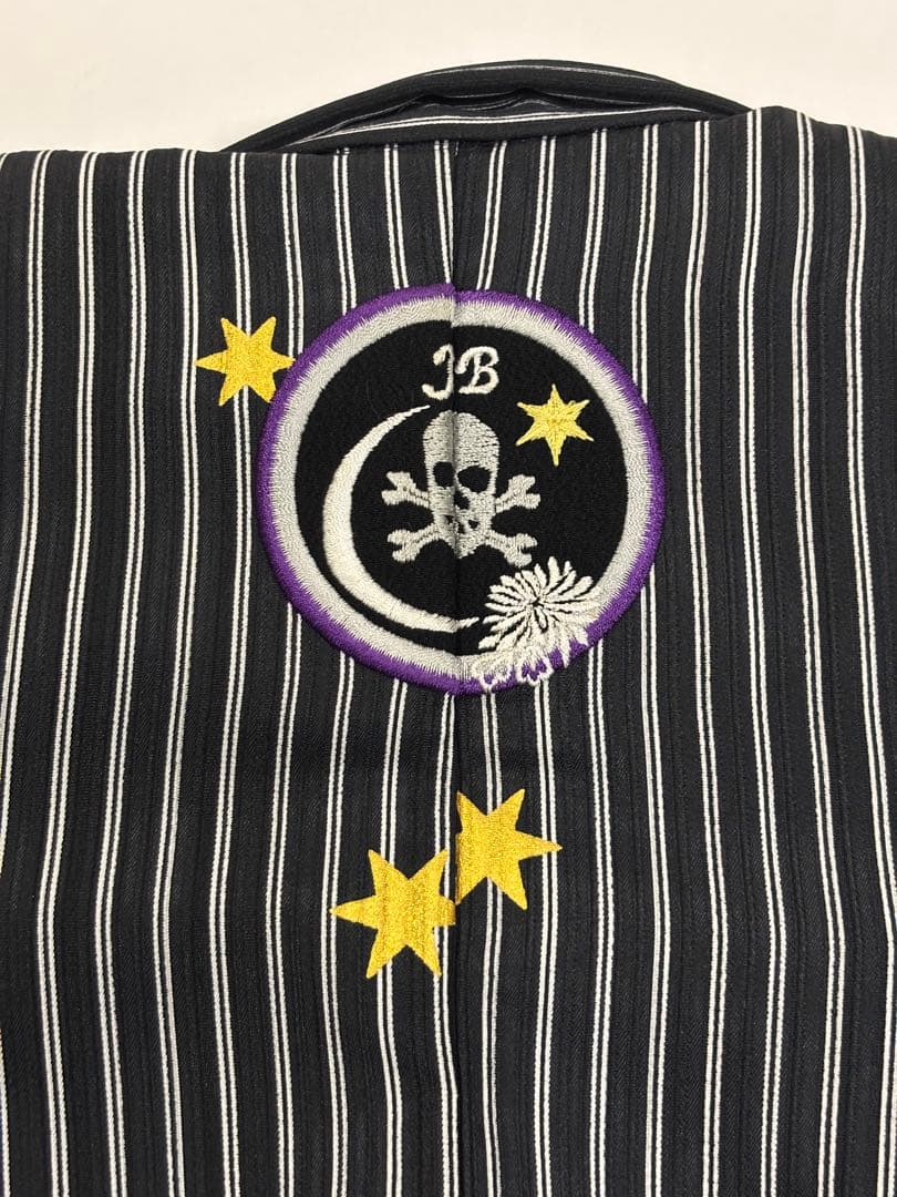 七五三　男の子袴セット　JAPAN STYLE　ストライプ　星　ドクロ