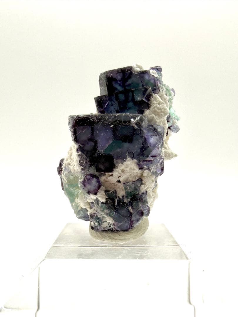 ブルー　パープル　フローライト　原石　鉱物　標本　天然石　石　エロンゴ産