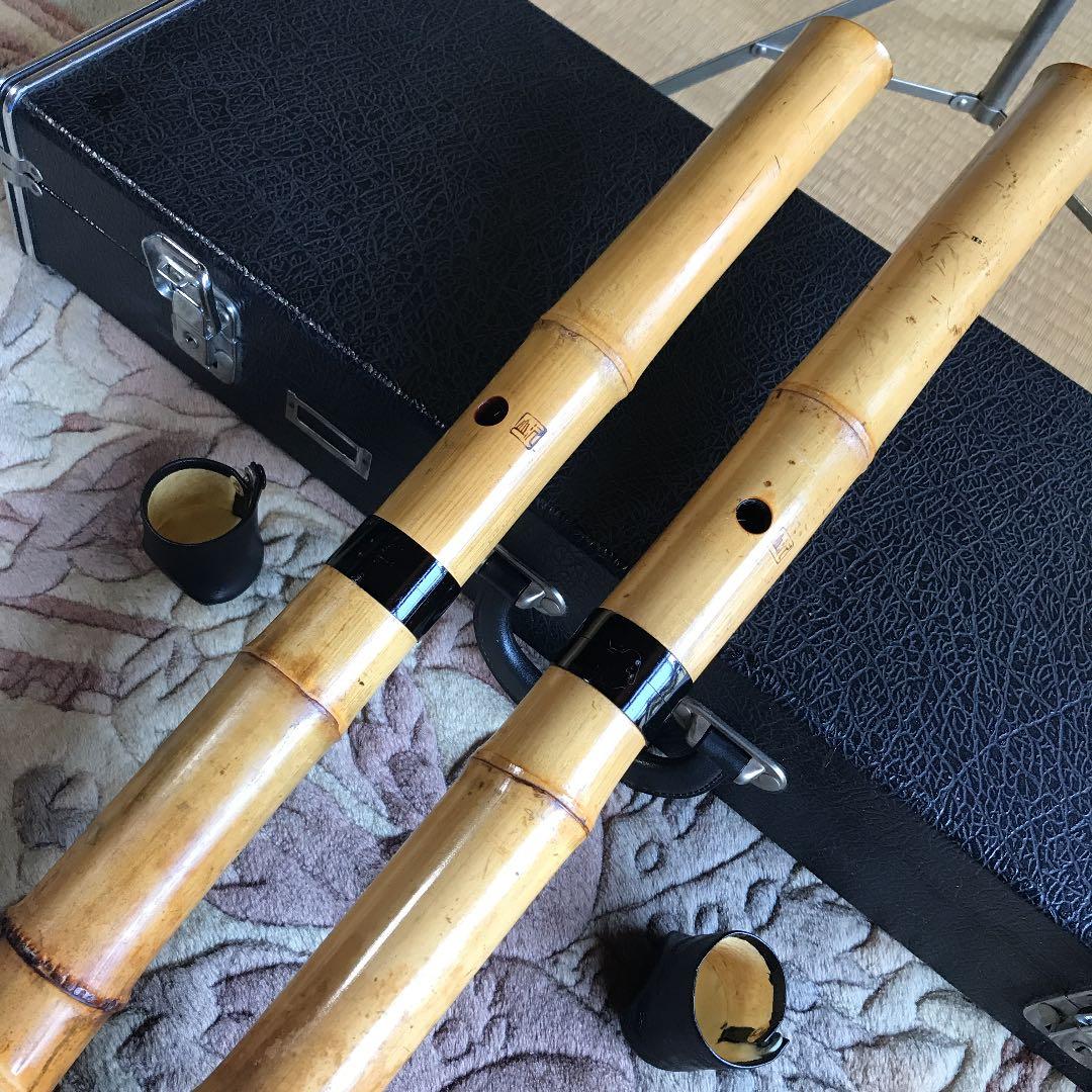 4 尺八　沢山銘　一尺八寸管　一尺六寸管　値下げ　鍵付きケース