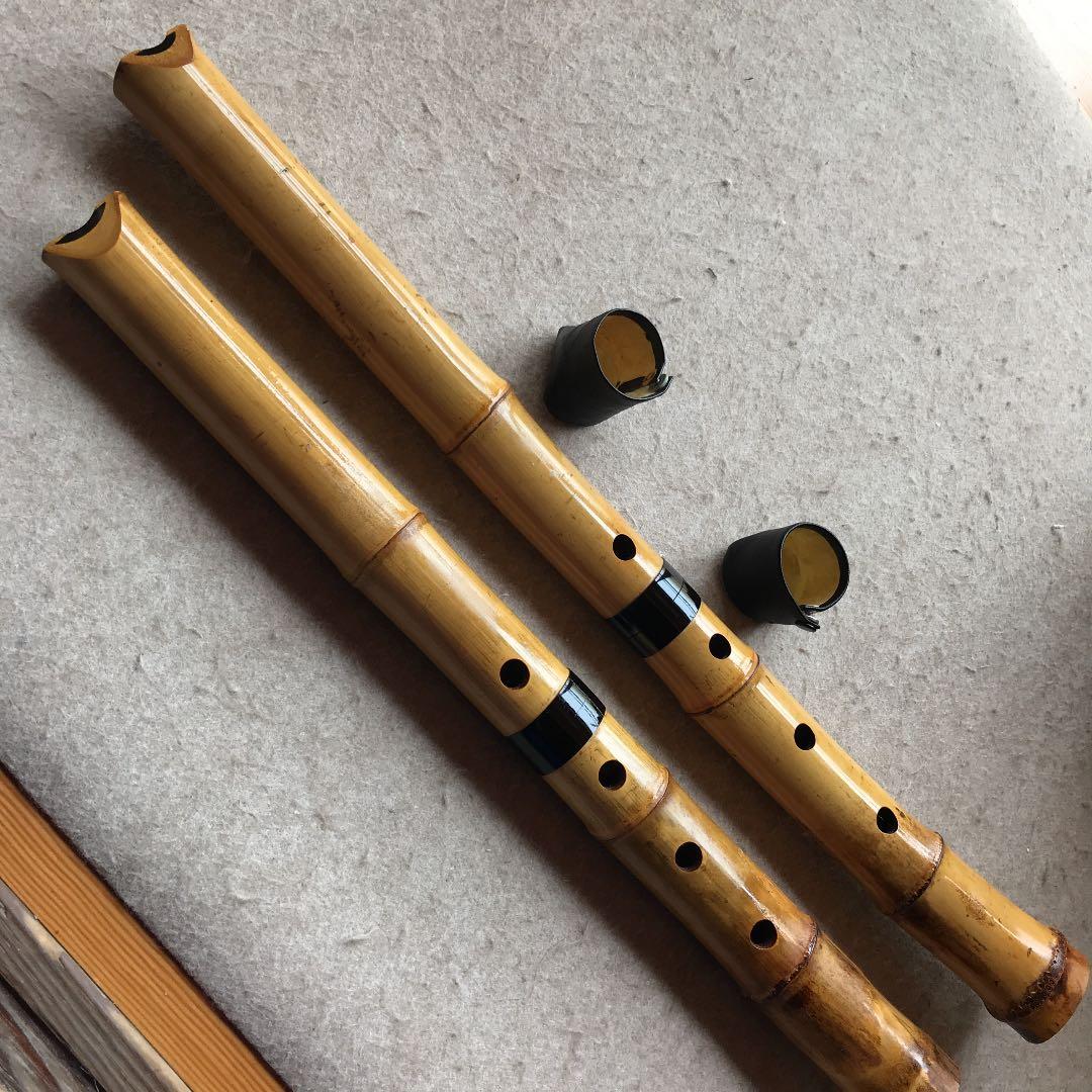 4 尺八　沢山銘　一尺八寸管　一尺六寸管　値下げ　鍵付きケース
