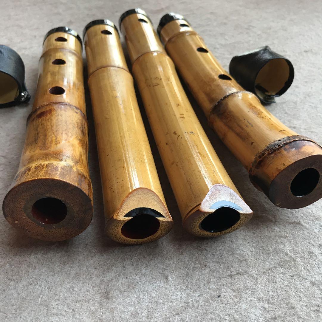 4 尺八　沢山銘　一尺八寸管　一尺六寸管　値下げ　鍵付きケース