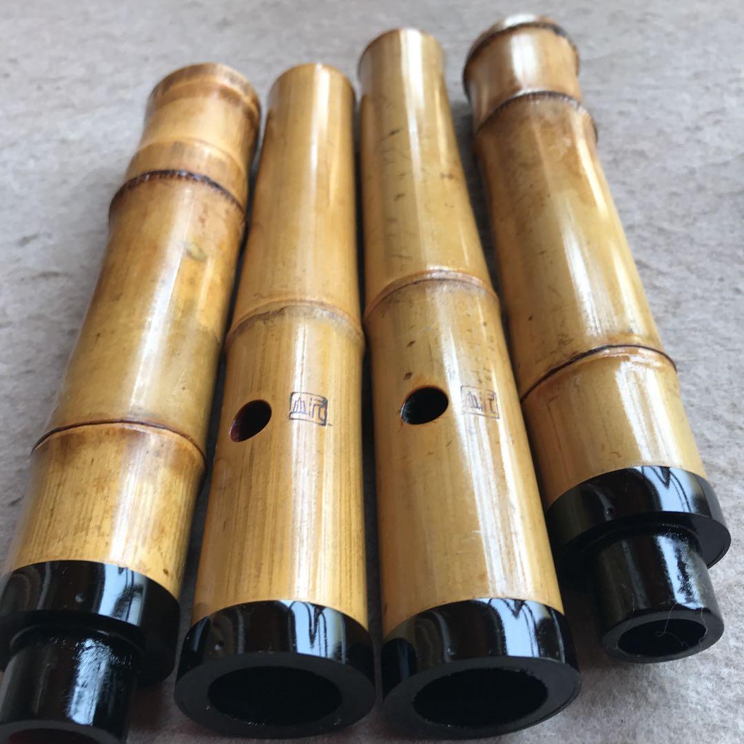 4 尺八　沢山銘　一尺八寸管　一尺六寸管　値下げ　鍵付きケース