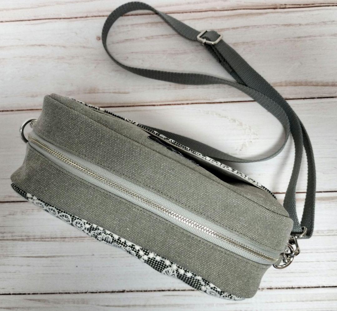 ミナペルホネン　ハンドメイド　レクタングルショルダーバッグ　フォレストタイル