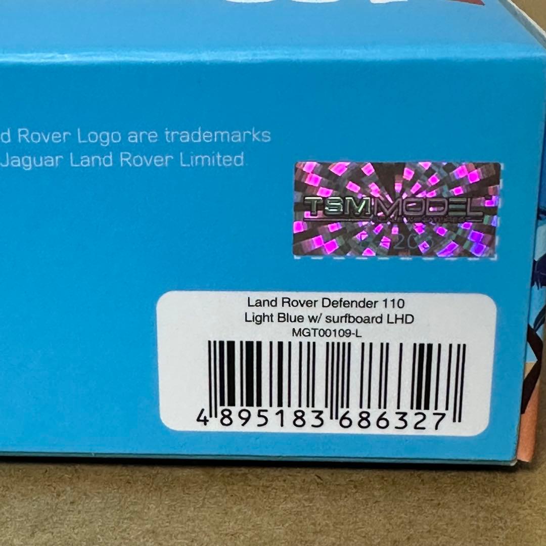 ミニGT　ランドローバー ディフェンダー 110　ライトブルー　サーフボード