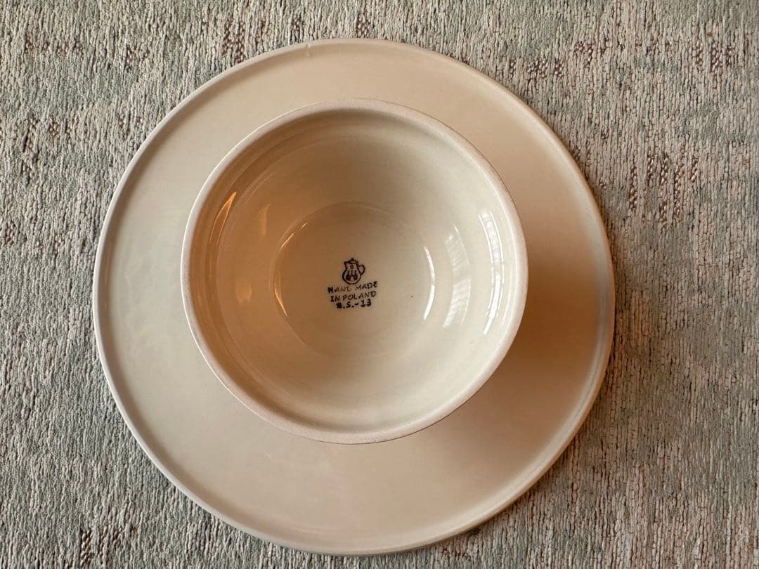 【美品】 ポーランド食器 花柄 ケーキスタンド (直径28cm) ほぼ未使用