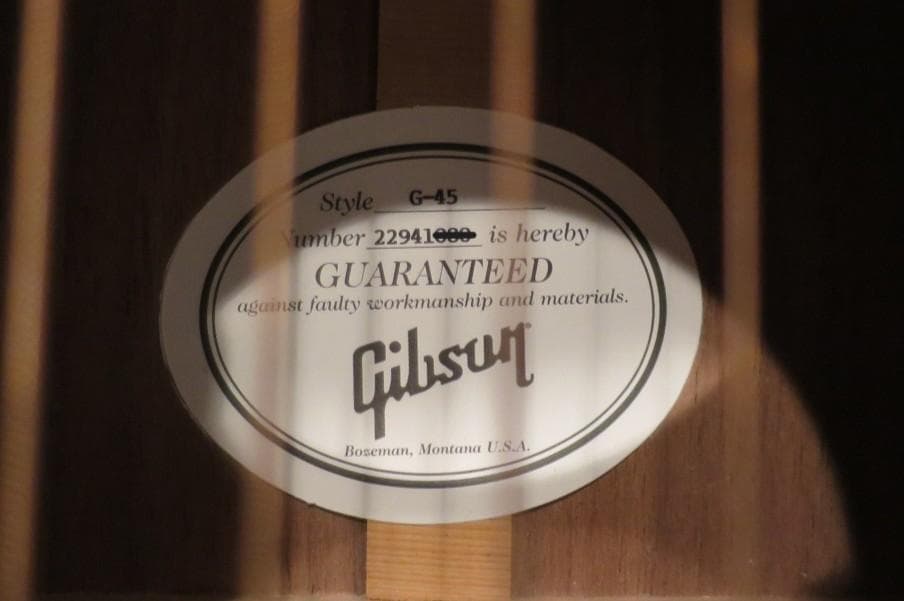 Gibson G-45（光栄堂楽器選定品）