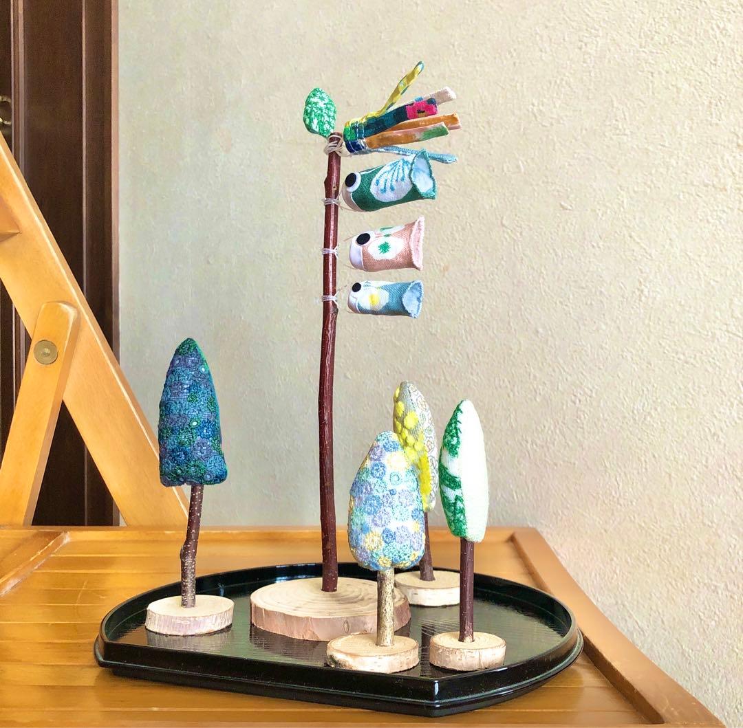 「skyful」他ミナペルホネンのテキスタイルで作った「ミナの森の鯉のぼり」