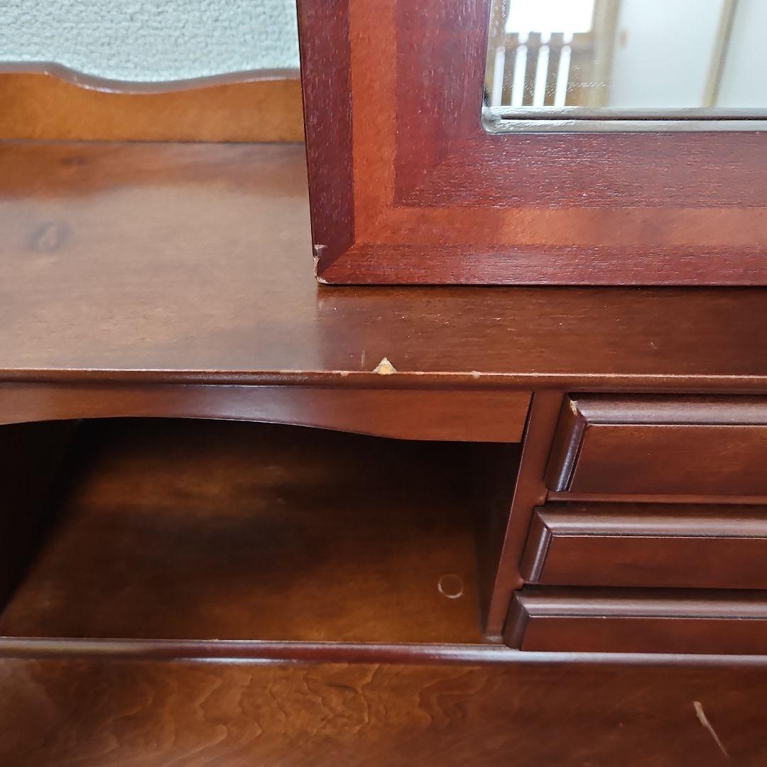 引き取り限定 アンティーク テーブル ミラー ダークブラウン ドレッサー ミラー
