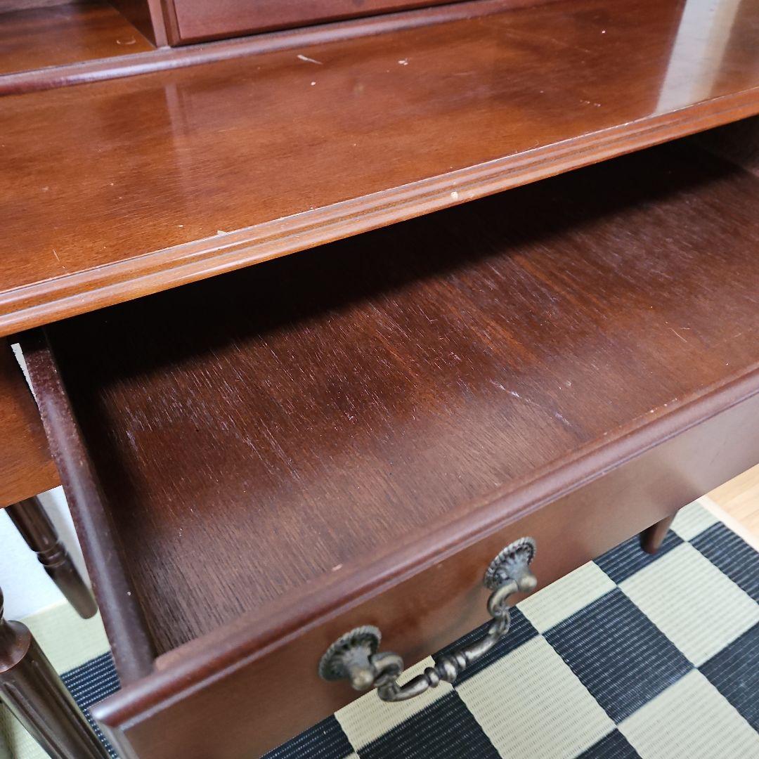 引き取り限定 アンティーク テーブル ミラー ダークブラウン ドレッサー ミラー