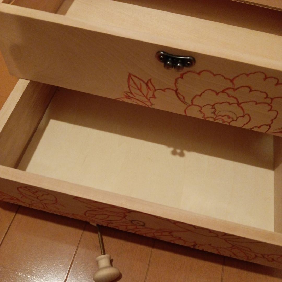 鎌倉彫り木地 木彫材料 裁縫箱キット木工