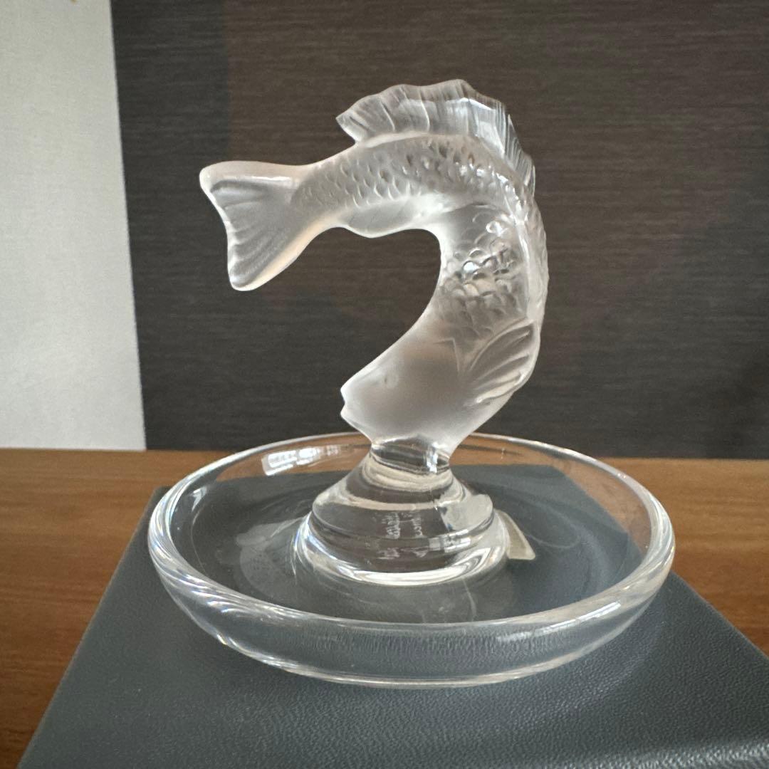 LALIQUE 跳ねる魚　トレイ
