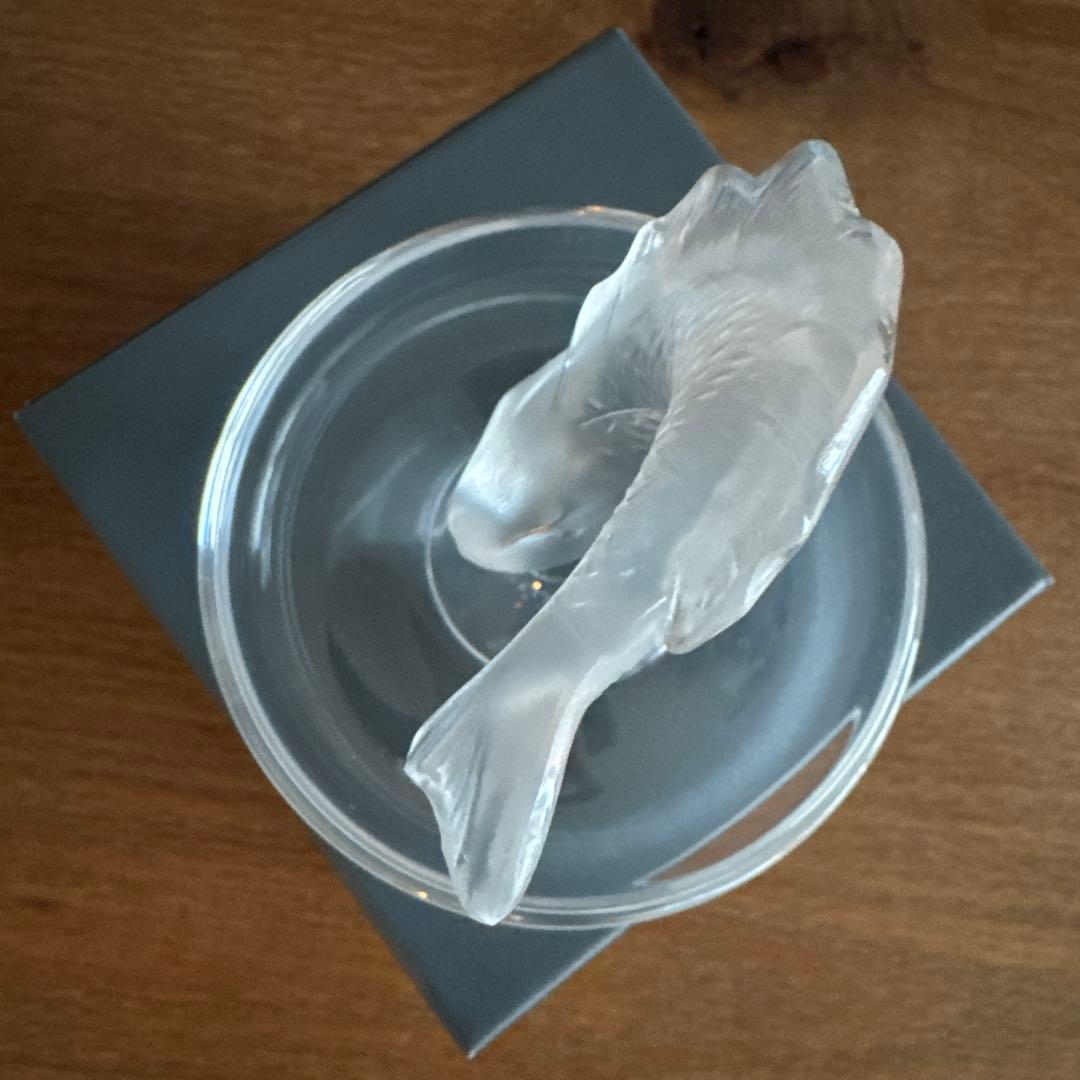 LALIQUE 跳ねる魚　トレイ