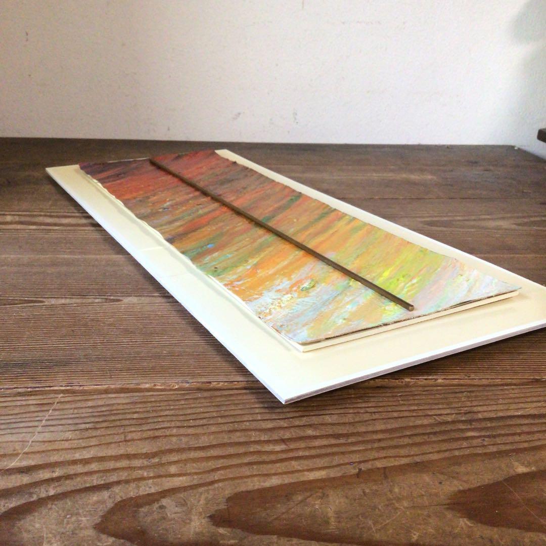 No3827額装　作者不詳　抽象画　サイン有　絵画　美術　アート　芸術　送料無料