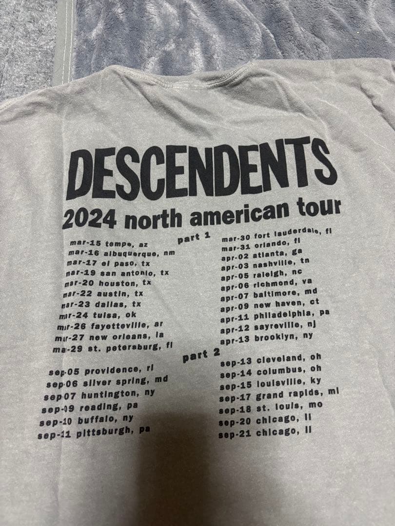 DESCENDENTS Circle Jerks 2024ツアーTシャツ　L