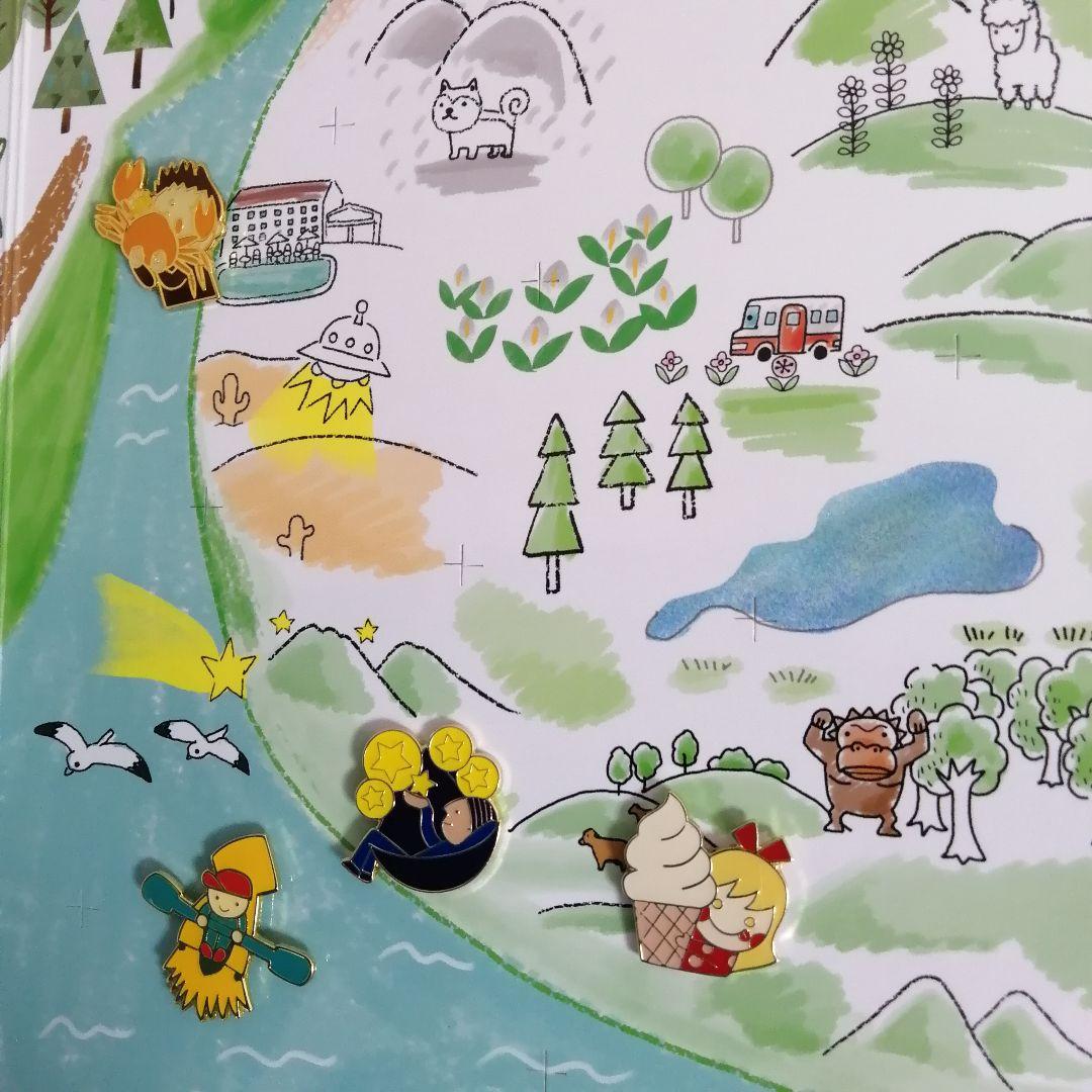 ●　旅する絵本 Shinichi Katoh　ピンバッジ　7点付き