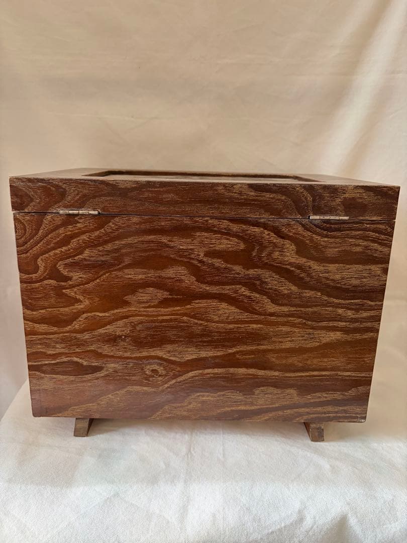 木製整理箱　宝石箱　裁縫箱　小物収納　昭和　ヴィンテージ