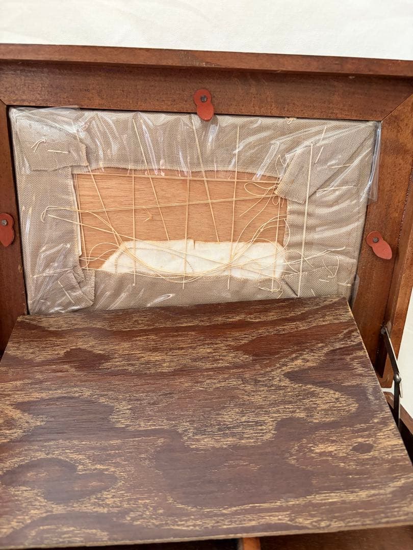 木製整理箱　宝石箱　裁縫箱　小物収納　昭和　ヴィンテージ