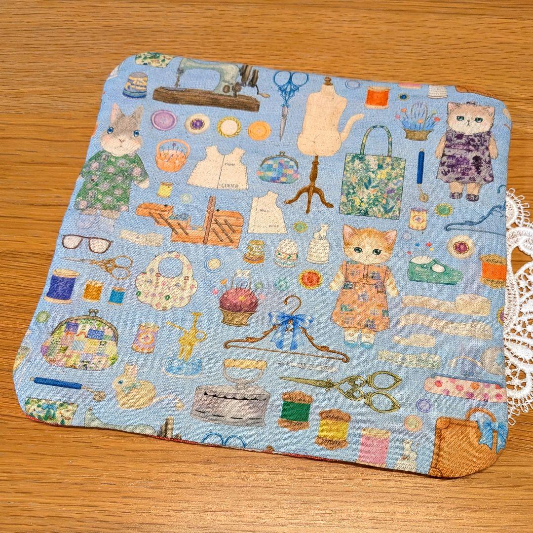 ふわふわガーゼハンカチ⭐️ユキエモン☆ドレスメーカー　ブルー