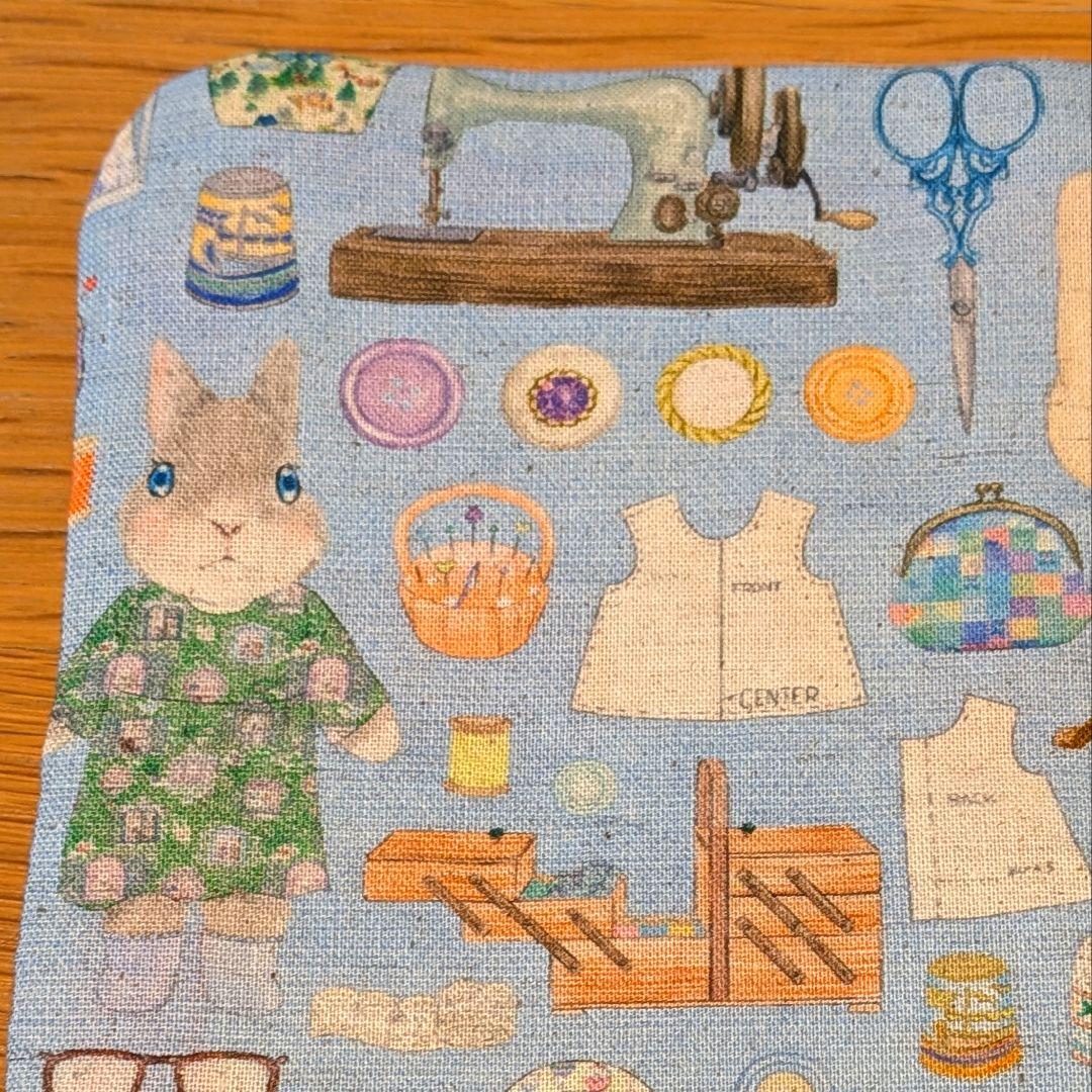 ふわふわガーゼハンカチ⭐️ユキエモン☆ドレスメーカー　ブルー