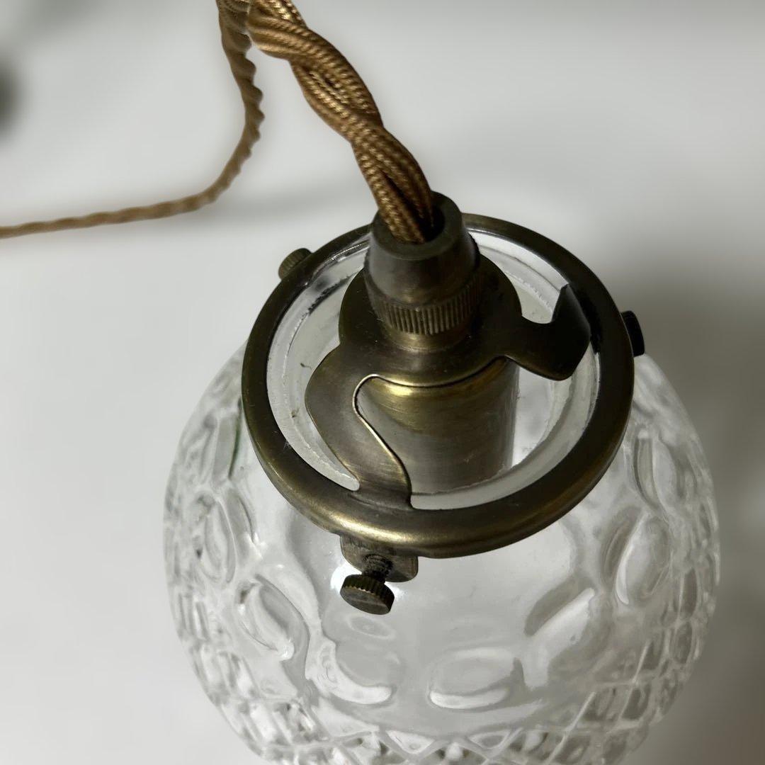 クリアガラス ペンダントライト 2個セット