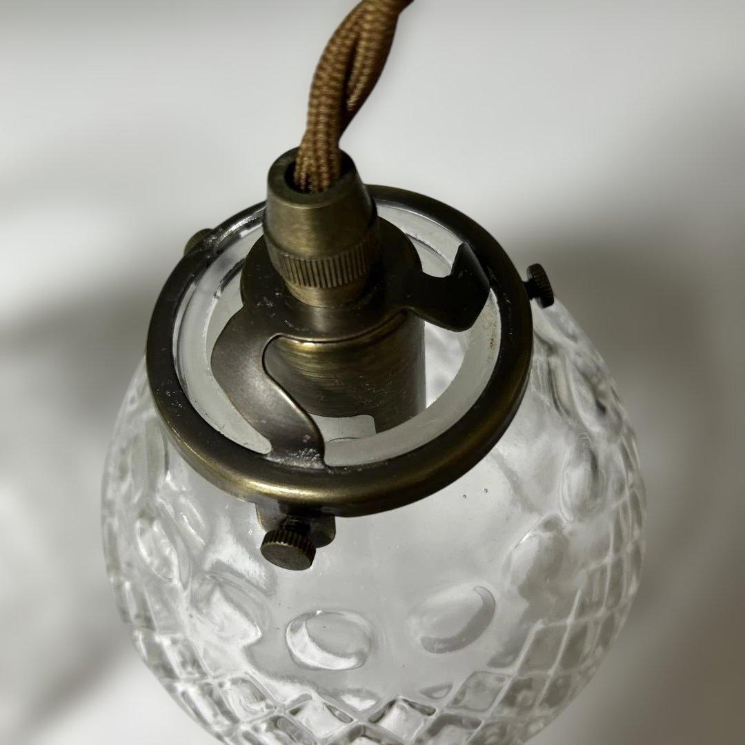 クリアガラス ペンダントライト 2個セット