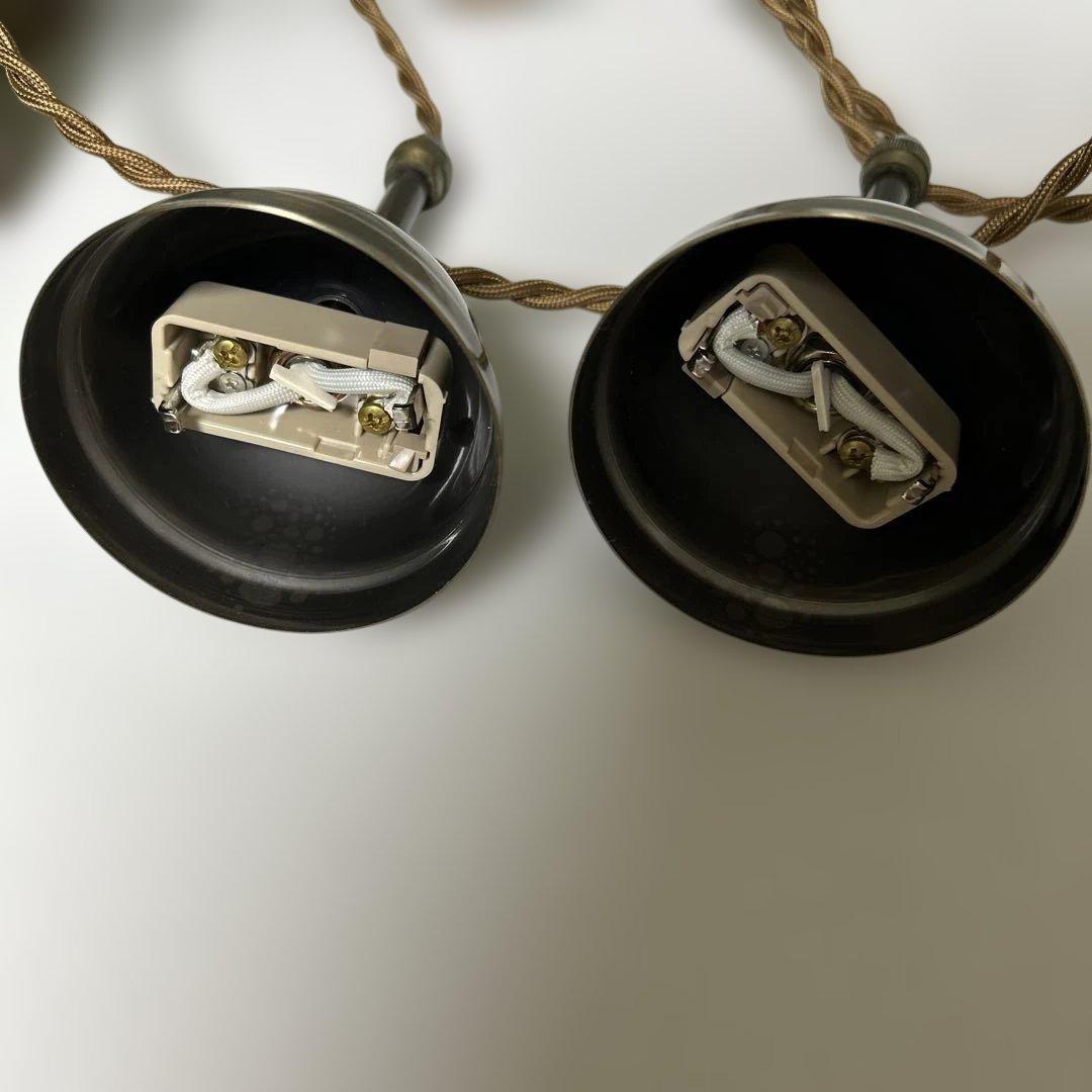 クリアガラス ペンダントライト 2個セット