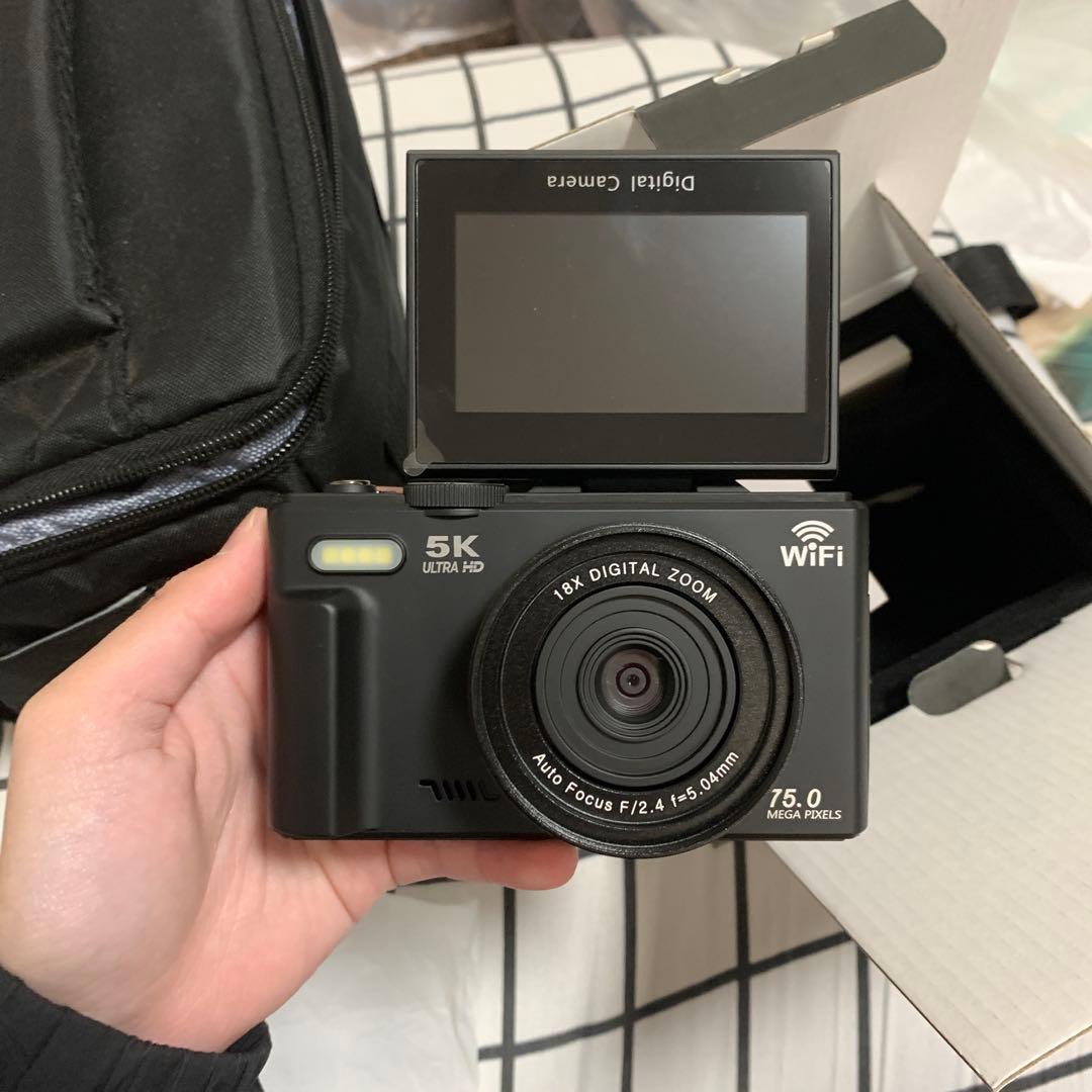 5K Ultra HD デジタルカメラ Wi-Fi機能付き　ケース付き