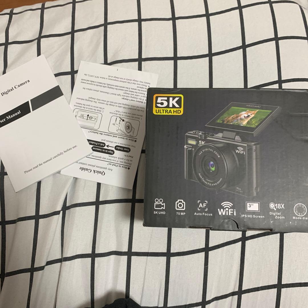 5K Ultra HD デジタルカメラ Wi-Fi機能付き　ケース付き