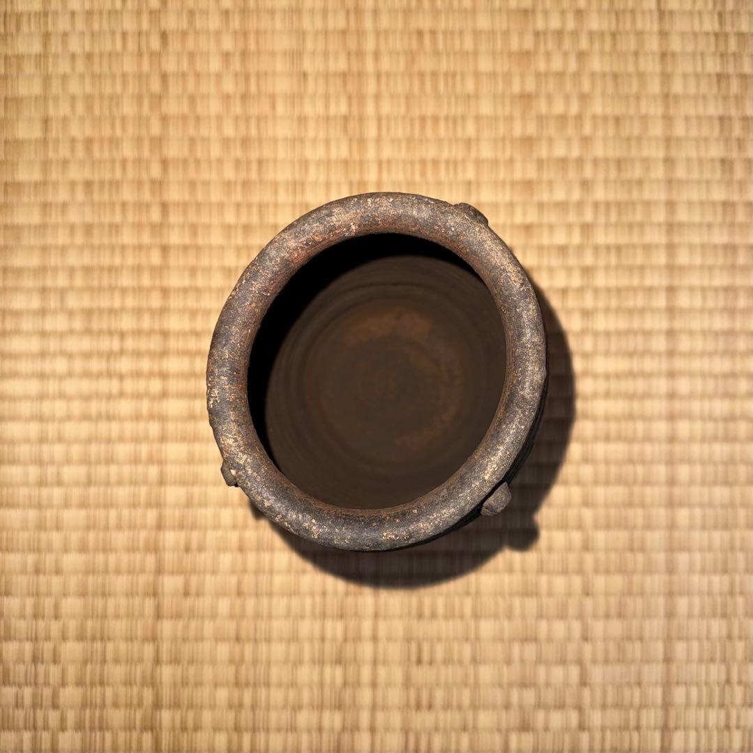 南蛮 能野焼 筒花入 旅枕 壺 江戸時代 種子島焼 南蛮焼 古薩摩 古美術 骨董