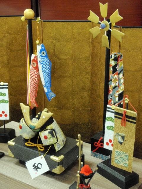 値下即納！◆新品♪50巾 ちりめん五月人形 兜飾り 鯉のぼりセット 京都龍虎堂◆