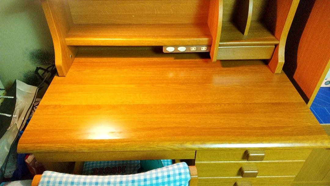 【美品】Disney ディズニー ミッキー 学習机 勉強机 椅子 鍵2本付き