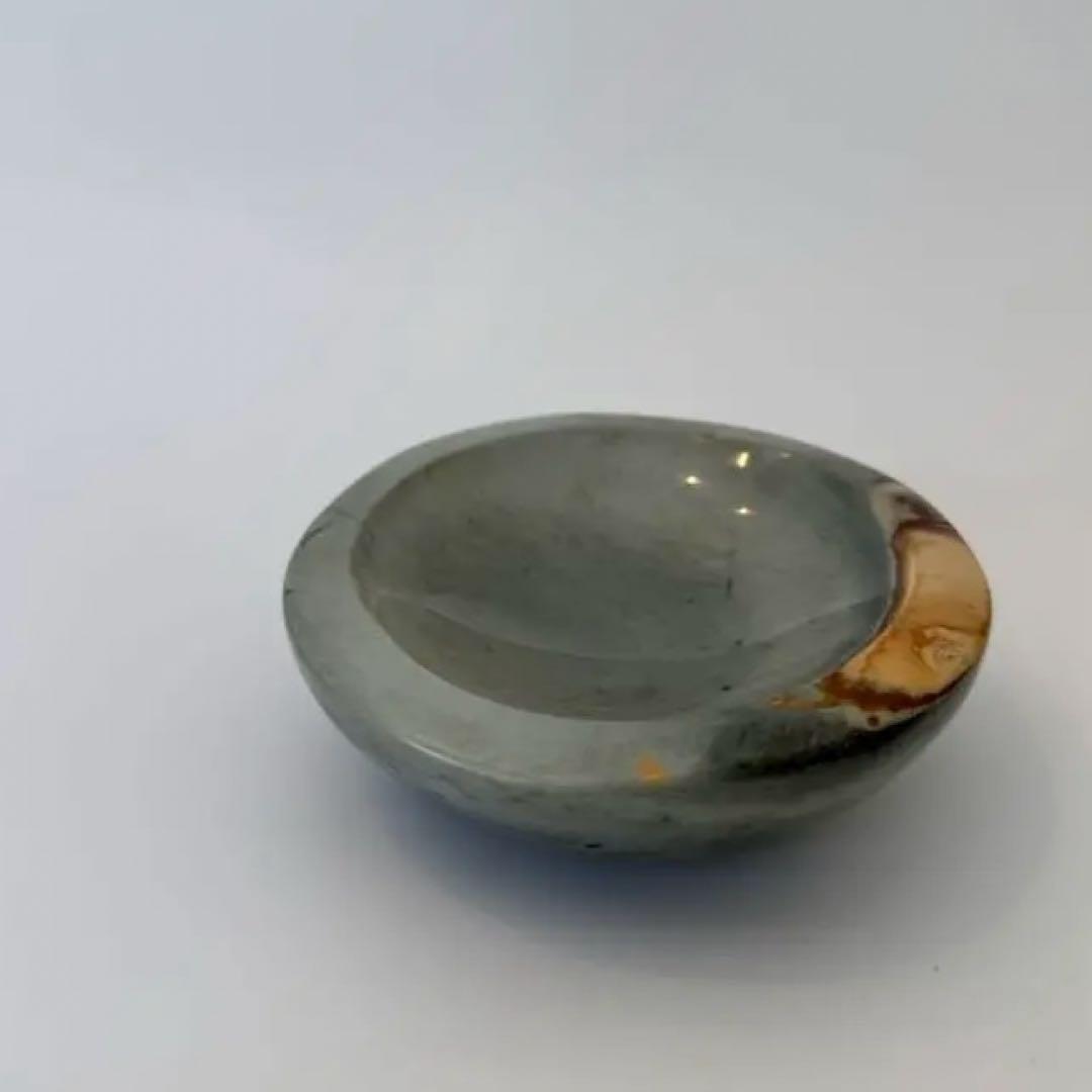 ポリクロームジャスパー　天然石トレイ　小物入れ　スフィア台