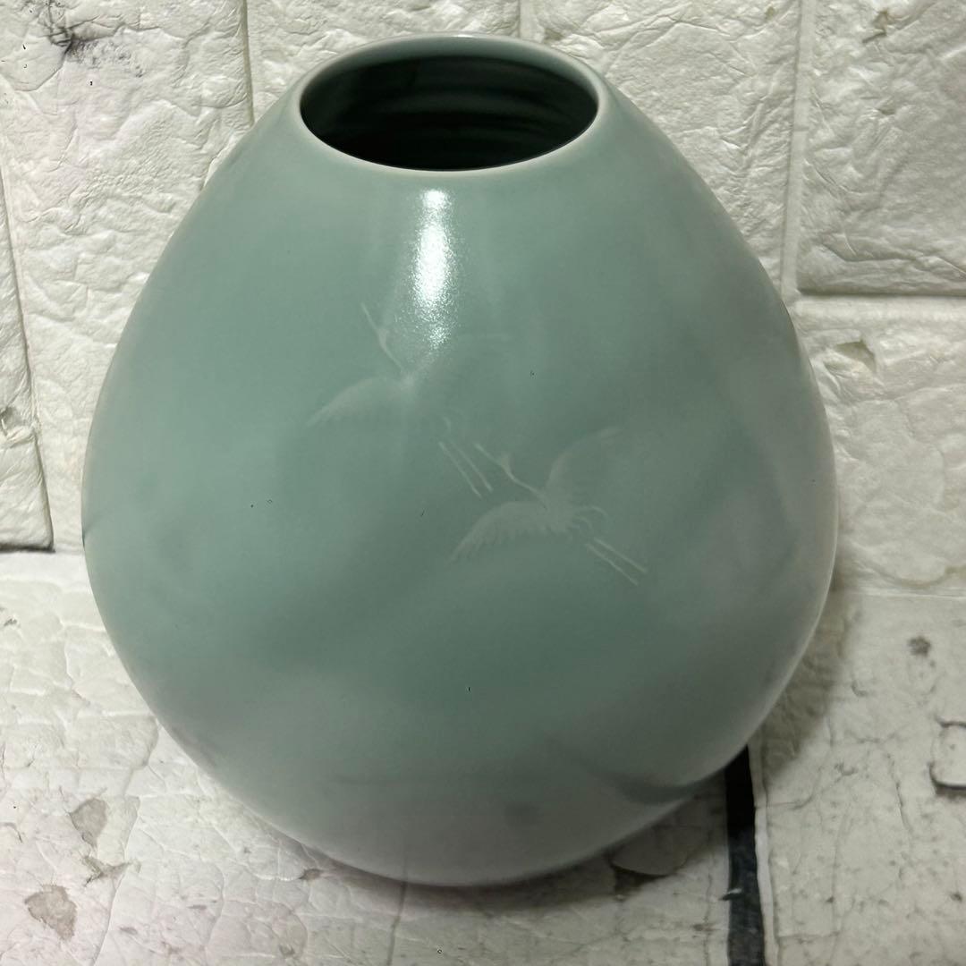 双鶴　花瓶　裏印あり