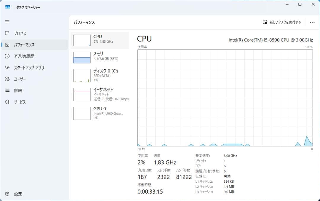 s*l様 HP ProDesk 600 G4 SFF（i5-8世代、8GB）