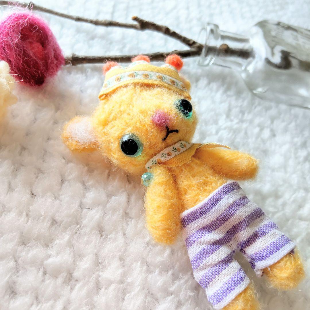 王様になりたいくまさん✼羊毛フェルト