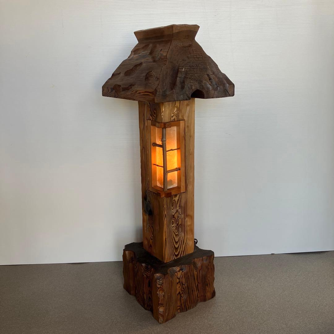 灯籠　秋田杉　和風　照明　高さ80㎝