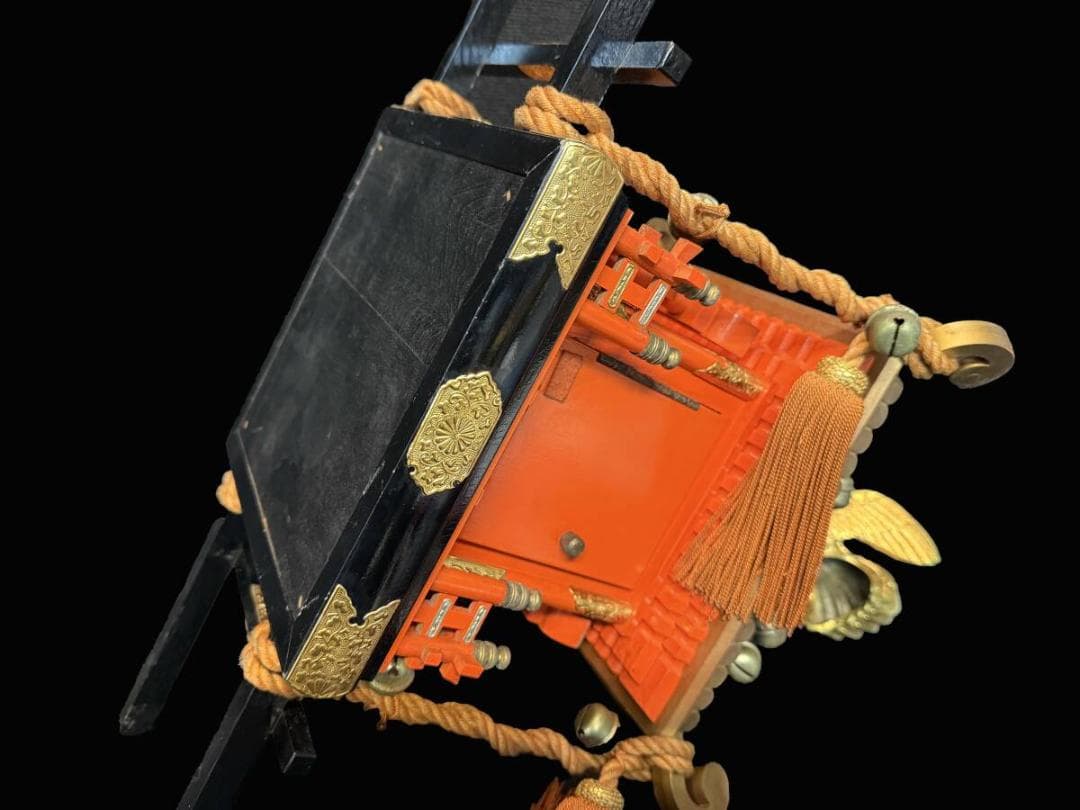 仏具 収集品 神輿時計 特注 動作確認済 高39㎝ 幅51㎝ 奥26㎝ 7467