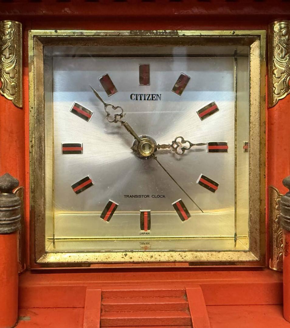 仏具 収集品 神輿時計 特注 動作確認済 高39㎝ 幅51㎝ 奥26㎝ 7467