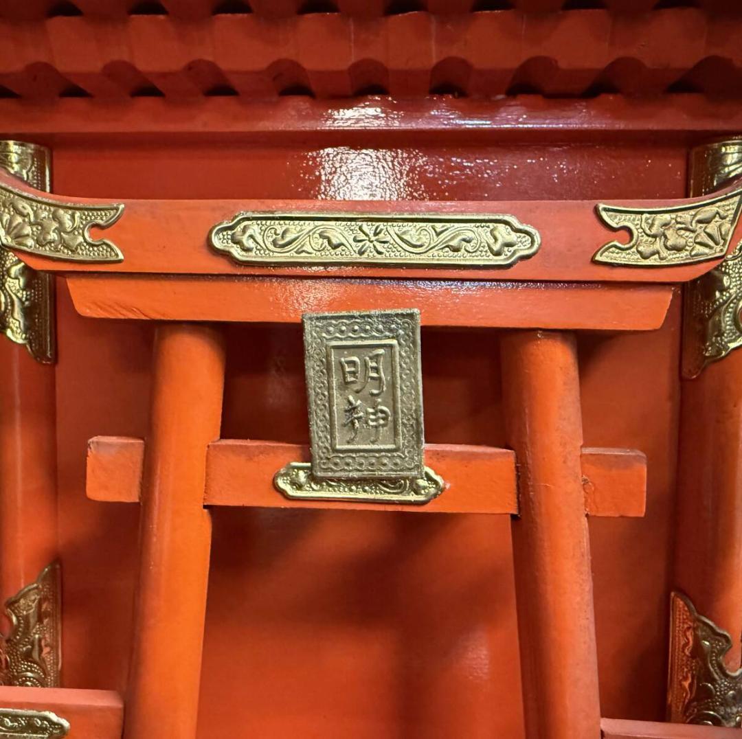 仏具 収集品 神輿時計 特注 動作確認済 高39㎝ 幅51㎝ 奥26㎝ 7467