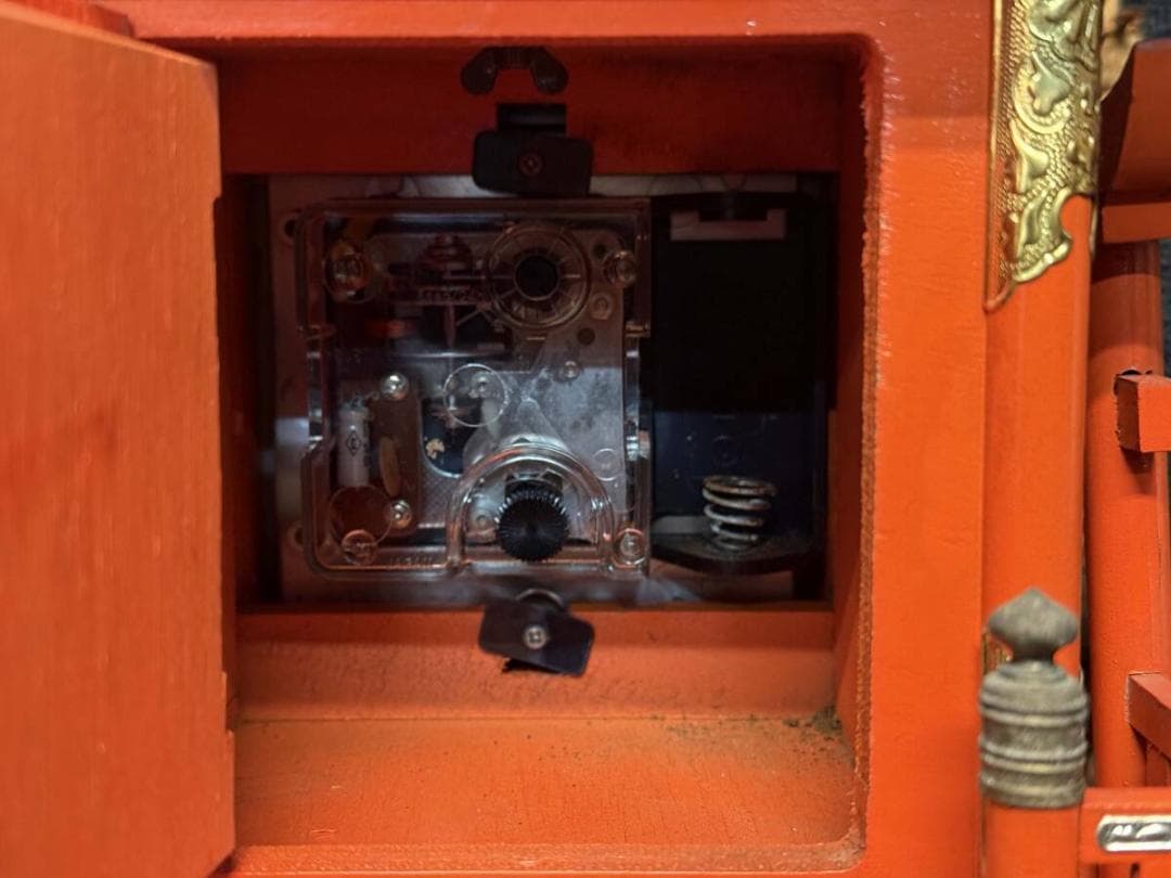 仏具 収集品 神輿時計 特注 動作確認済 高39㎝ 幅51㎝ 奥26㎝ 7467