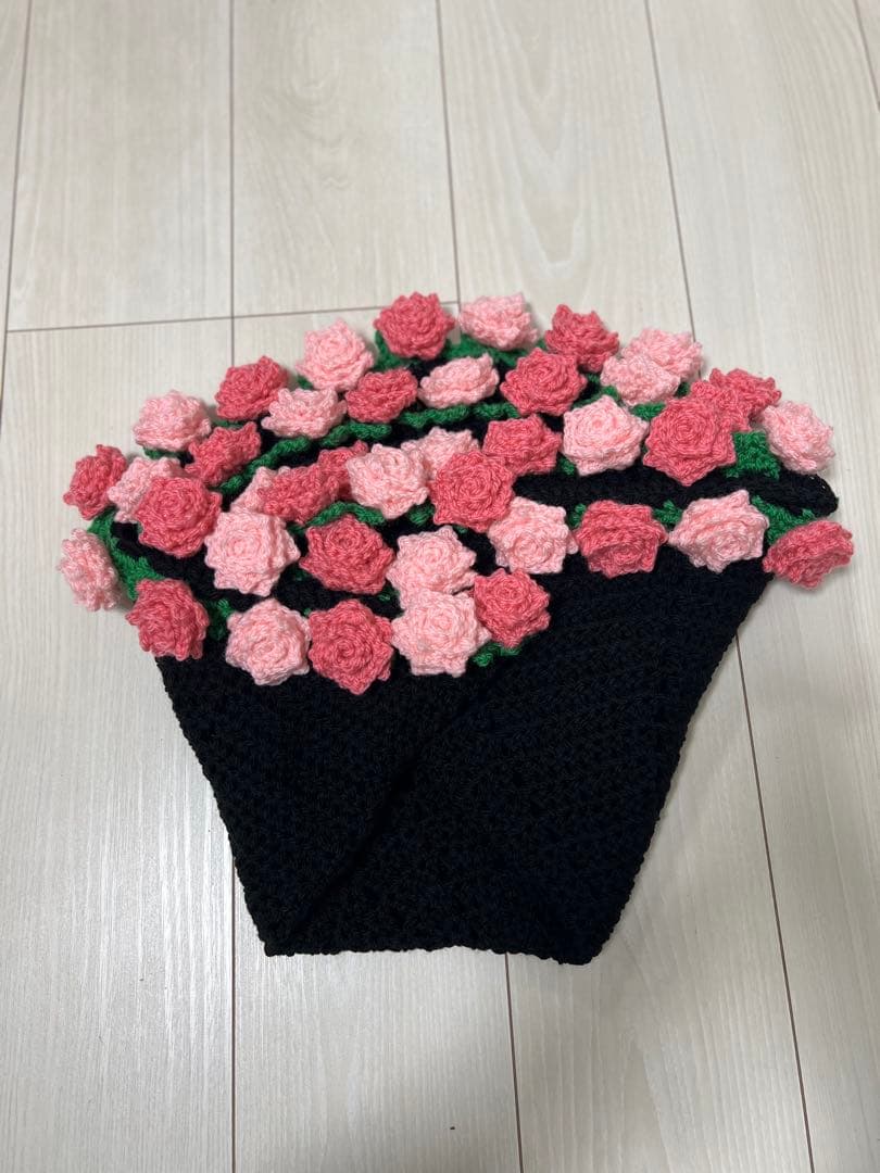【値下げ】花束ブーケブランケット 薔薇(２色)