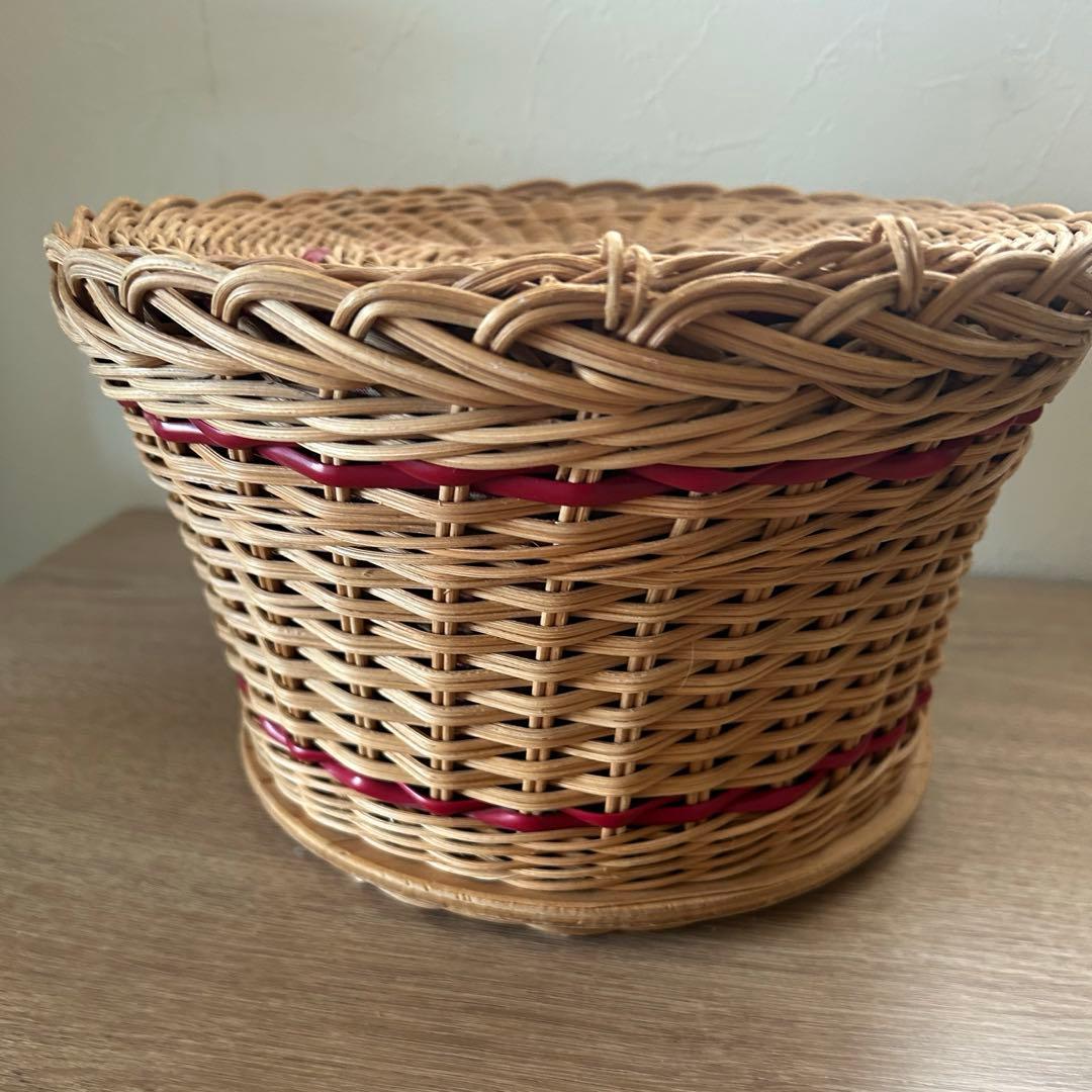 ソーイングバスケット　アンティーク　ビンテージ　かご