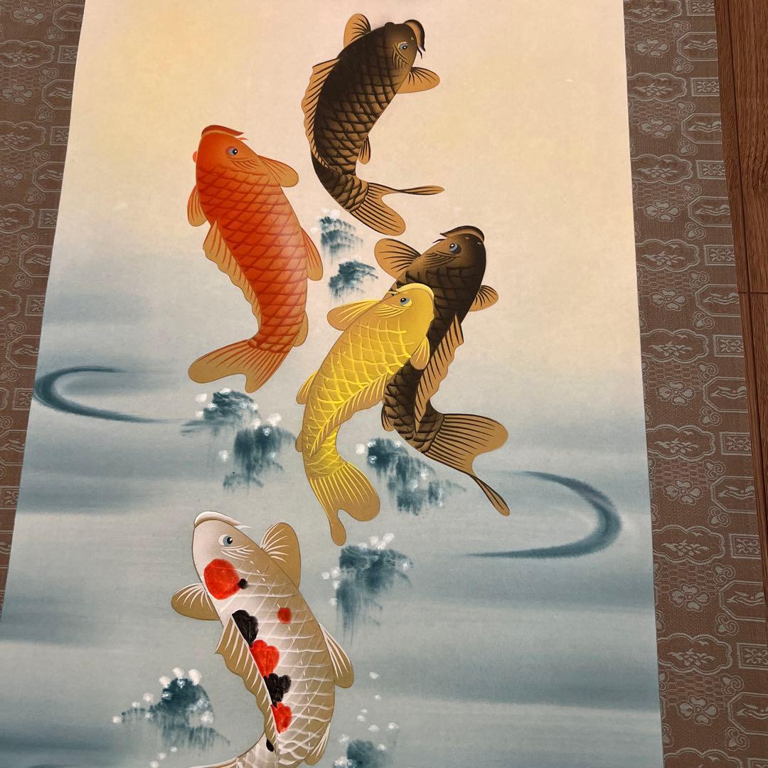 掛け軸　開運赤富士