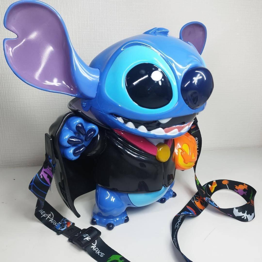 スティッチ ポップコーンバケット ハロウィン 人形 ヴァンパイア 美品 hSbb