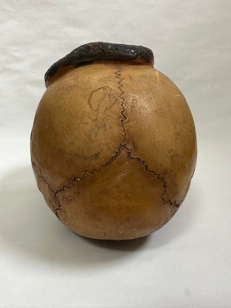 vintage antique skull snake 野ざらし 髑髏 蛇 陶器
