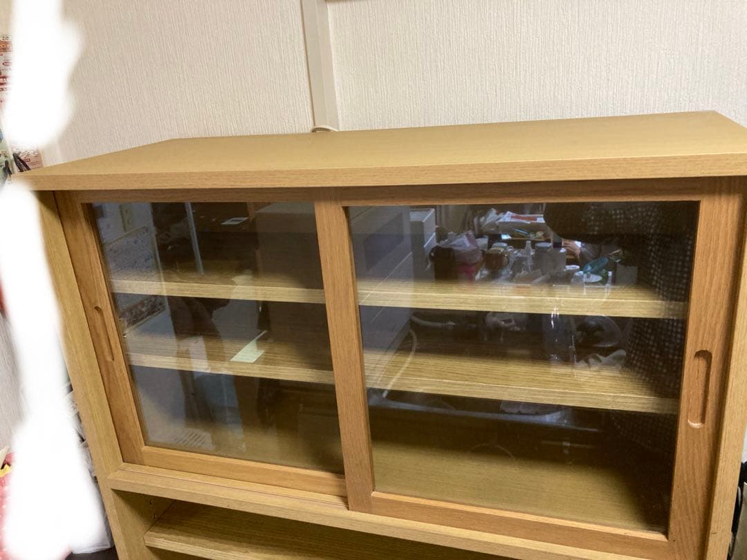 【無印良品】食器棚 ガラス扉付き キッチン収納