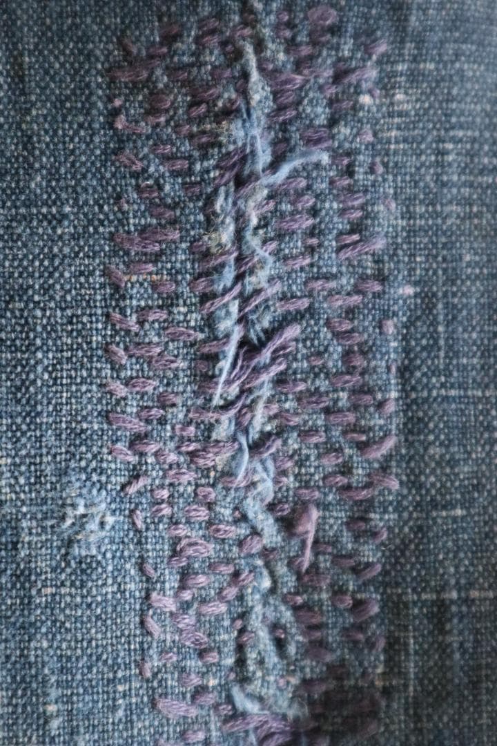 エプロン 1920s French Indigo Linen Apron