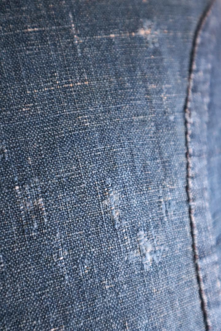 エプロン 1920s French Indigo Linen Apron