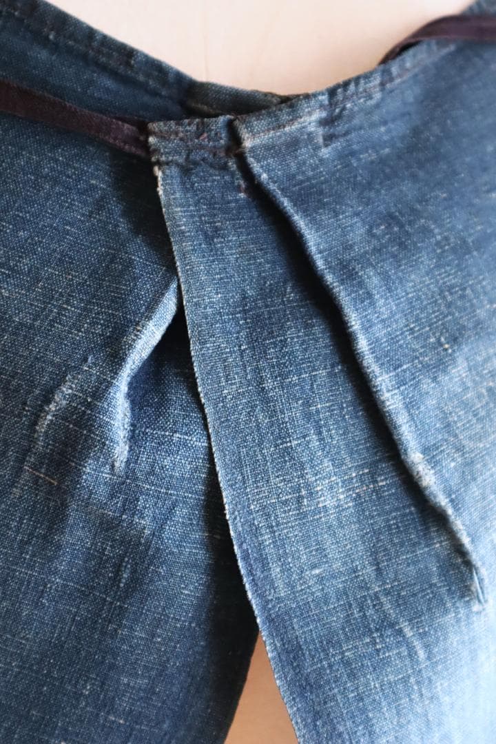 エプロン 1920s French Indigo Linen Apron